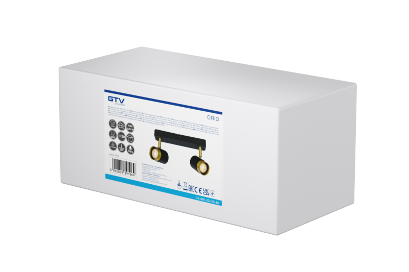 Decor Lustră de tavan ORIO din aluminiu 24.0x5.5x14.0 IP20 2*GU10 max. 50W rotundă neagră 1208963965