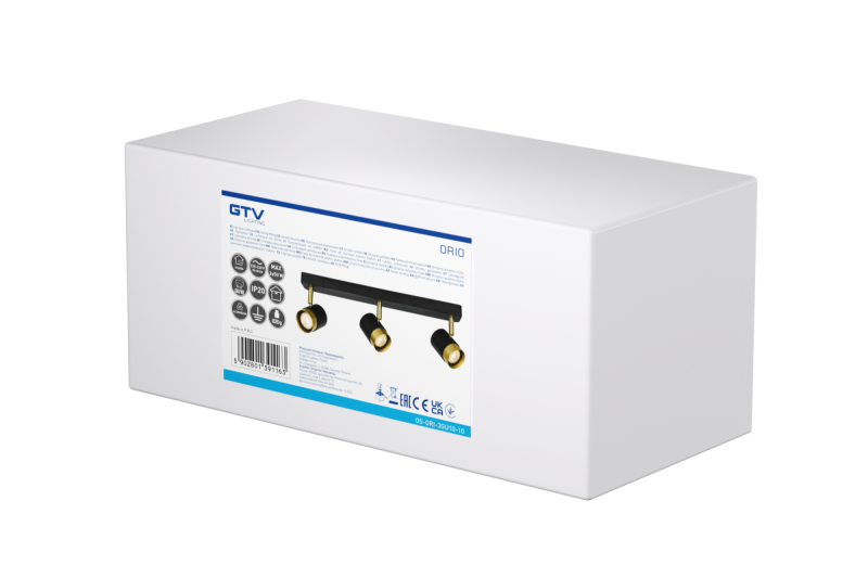 Decor Lustră de tavan ORIO din aluminiu 43.0x5.5x14.0 IP20 3*GU10 max. 50W rotundă neagră 1208963967