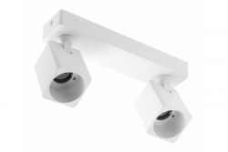 Decor Lustră de tavan RENO din aluminiu IP20 max. 20W*2 pătrată dublă albă. 1208963981