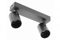 Decor Lustră de tavan SANTO din aluminiu IP20 max. 20W*2 dublă rotundă neagră. 1208963997