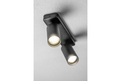 Decor Lustră de tavan SANTO BIS din aluminiu IP20 max. 20W*2 dublă rotundă neagră. 1208963999