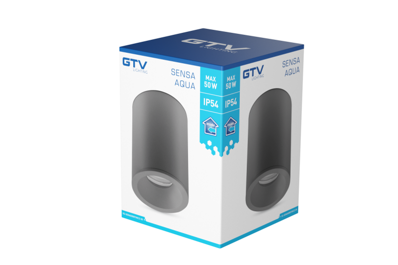 Decor Lampă de tavan SENSA AQUA aluminiu 85x115 IP54 max 50W circulară, negru. 1208964009