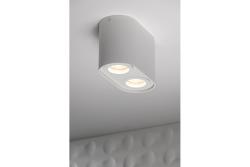 Decor Lustră de tavan SENSO DUO aluminiu 83x165x110 IP20 MAX 50W rotundă albă. 1208964010