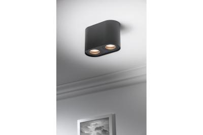 Decor Lustră de tavan SENSO DUO din aluminiu 83x165x110 IP20 max 50W rotundă, neagră. 1208964011