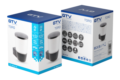 Decor Luminarul de grădină TORA-AU E27 MAX.15W IP54 AC220-240V 50-60Hz lampa de perete superioară neagră. 1208964023