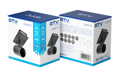 Decor Lustră de tavan VENETO IP20 max. 20W 1 x GU10 rotundă neagră 1208964036