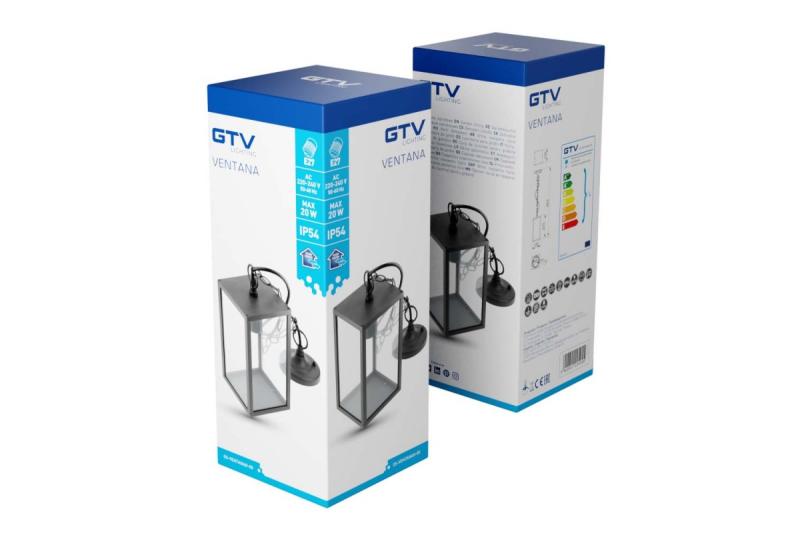 Decor Luminarile de grădină suspendate VENTANA-H E27 MAX.20W IP54 AC220-240V 50-60Hz negru. 1208964047