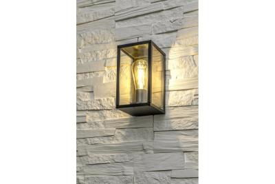 Decor Lumină de grădină VENTANA-AU E27 MAX.20W IP54 AC220-240V 50-60Hz aplique superioară dreaptă neagră. 1208964048