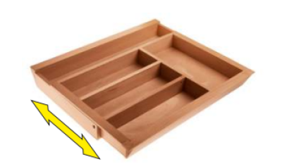 Decor Cutle Tăvi pentru tacâmuri Reglabil Inserție pentru dulapuri de 400-600mm Culoare Fag 1208966289