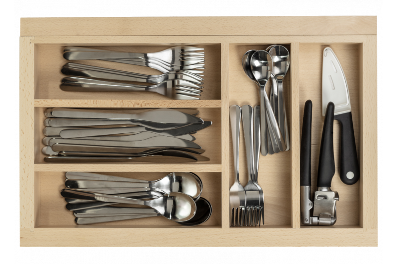 Decor Cutle Tavă pentru tacâmuri Raft pentru tacâmuri reglabil Culoare: Fag 1208966290