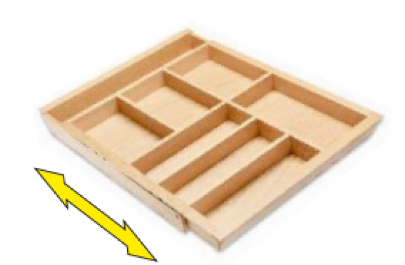 Decor Cutle Tăvițe pentru tacâmuri Bucătărie Inserție reglabilă pentru dulapuri de 600-1000mm 1208966291