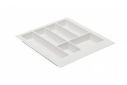 Decor Cutle Tăviță pentru tacâmuri Inserție pentru sertarul de bucătărie 500 Alb 1208966375