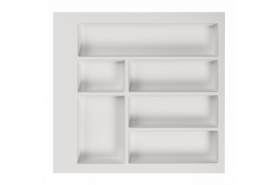 Decor Cutle Tăviță pentru tacâmuri Inserție pentru sertarul de bucătărie 500 Alb 1208966375