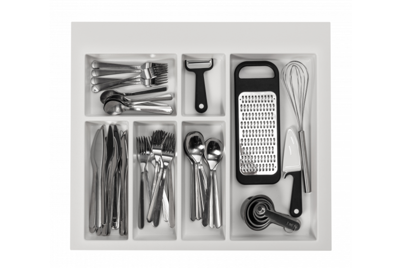 Decor Cutle Tăviță pentru tacâmuri, inserție pentru sertarul de bucătărie 600 Alb 1208966377