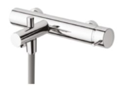 Baterie de baie Waterevolution Flow cu set de duș manual, finisaj Gun Metal periat PVD T130GME