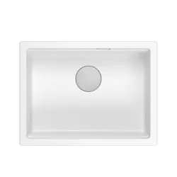 Quadri Newport II granit alb chiuvetă sub blat albă 560x450 mm 1208966922