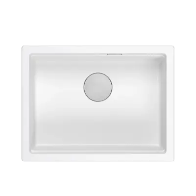 Quadri Newport II granit alb chiuvetă sub blat albă 560x450 mm 1208966922