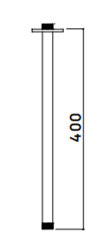 Suport tavan Waterevolution flow 40cm PVD Cupru T164540CPE