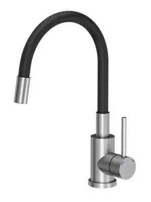 Set Quadri Dixton 50 cu chiuvetă din inox de 500x450 mm cu gaură pentru robinet de suprafață și robinet de bucătărie din inox Bristol