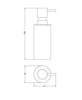 Waterevolution Deep zeepdispenser vrijstaand messing A225LE