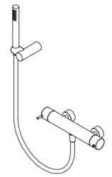 Termostat pentru duș Waterevolution Flow cu set de duș cromat T140TN01