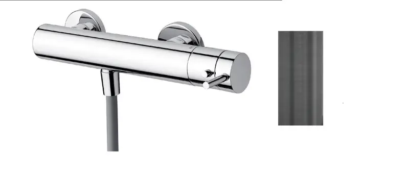 Waterevolution Flow termostaat voor de douche met doucheset PVD gun Metal T140TNGME