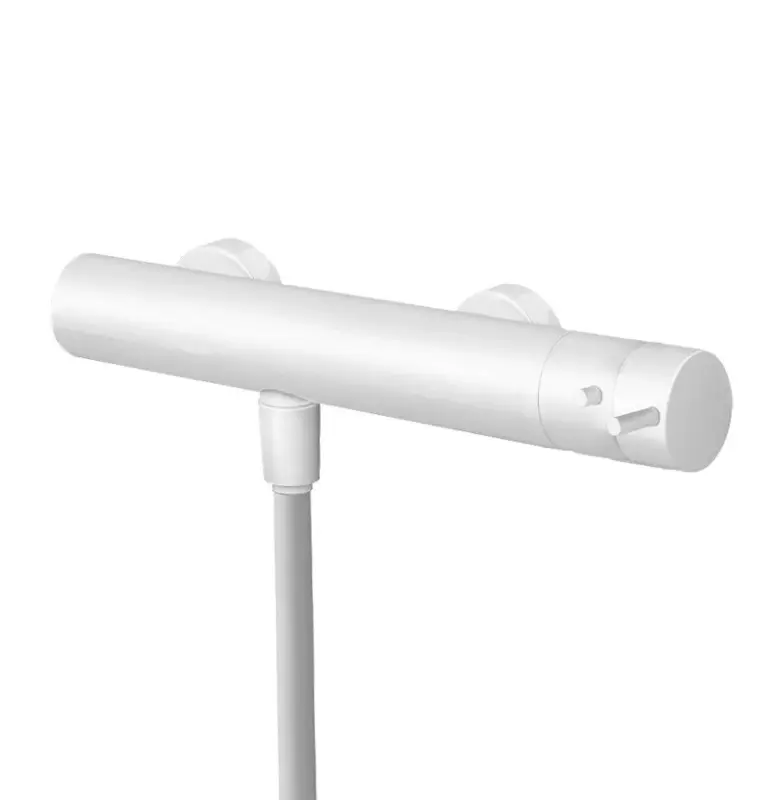 Waterevolution Flow termostaatdouche met ronde witte doucheset T140TNRBR