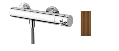Waterevolution Flow douchethermostaat met douchegarnituur rond PVD geborsteld Koper T140TNRCPE vertaalt naar het Roemeens als:

Thermostat de duș Waterevolution Flow cu set de duș rotund PVD 