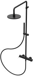 Waterevolution Flow combinatie de duș cu duș de ploaie negru mat T141NPR