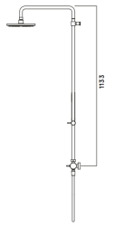 Combinatie de duș Waterevolution Flow cu duș de ploaie PVD Gun Metal T141NGME