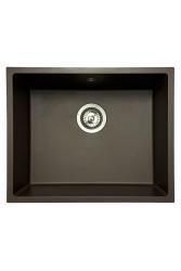 GraniteMy Universele granieten café gootsteen 50x40 cm opbouw, onderbouw en vlakbouw met roestvrijstalen plug 1208967227