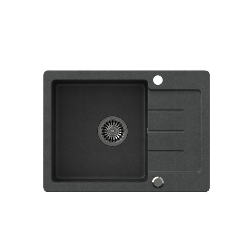 Quadri Kendal granit antracit chiuvetă cu scurgător 60x44cm reversibilă 1208967400