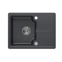 Quadri Kendal antraciet granieten spoelbak 58x44cm met afdruipgedeelte 1208967403
