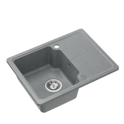 Quadri Kendal chiuvetă din granit gri 58x44cm cu scurgător 1208967404