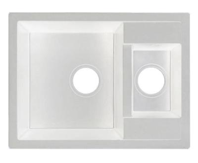 GraniteMy Smart extra superficială 1,5 chiuvetă de bucătărie din granit alb 58x44cm 1208967418