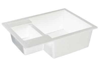 GraniteMy Smart extra superficială 1,5 chiuvetă de bucătărie din granit alb 58x44cm 1208967418