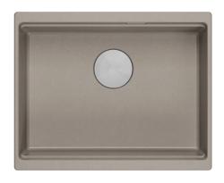 Quadri Newport II chiuvetă sub blat din granit taupe 560x450mm cu dop din oțel inoxidabil și capac de scurgere 1208967453