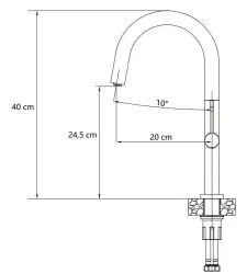 Quadri Brighton keukenmengkraan mat zwart met gouden delen met draaibare uitloop 1208967502

Traducere în română:
Baterie de bucătărie Quadri Brighton negru mat cu părți aurii și pipă rotativ