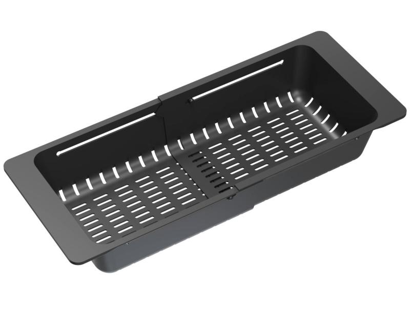 Quadri negru tavă de scurgere reglabilă 320/460 x 185mm pentru chiuvete 1208967541
