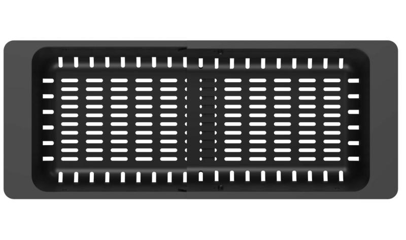 Quadri negru tavă de scurgere reglabilă 320/460 x 185mm pentru chiuvete 1208967541