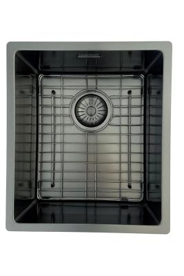 Pure.Sink Prestige chiuvetă PVD Gun Metal 34x40 cm rază de 10 mm montare sub blat, la același nivel cu blatul și deasupra blatului PPG3440-61