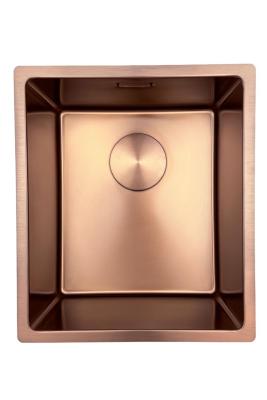Pure.Sink Prestige chiuvetă 34x40 cm PVD Cupru 10mm rază montare sub blat, la nivel și deasupra blatului PPG3440-62