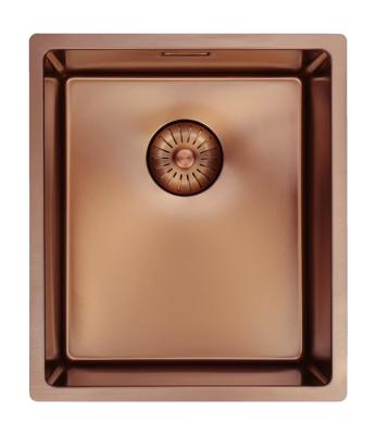 Pure.Sink Prestige chiuvetă 34x40 cm PVD Cupru 10mm rază montare sub blat, la nivel și deasupra blatului PPG3440-62