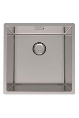 Pure.Sink Prestige chiuvetă din oțel inoxidabil 40x40 cm rază de 10 mm montare sub blat, la nivelul blatului și deasupra blatului PPG4040-02