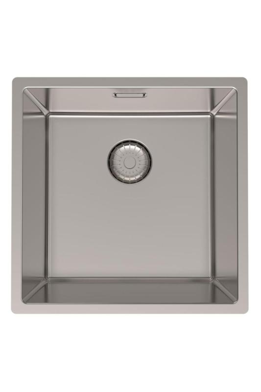 Pure.Sink Prestige chiuvetă din oțel inoxidabil 40x40 cm rază de 10 mm montare sub blat, la nivelul blatului și deasupra blatului PPG4040-02