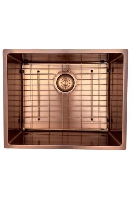 Pure.Sink Prestige chiuvetă 50x40 cm PVD Cupru 10mm rază montare sub-blat, la nivel și deasupra blatului PPG5040-62.