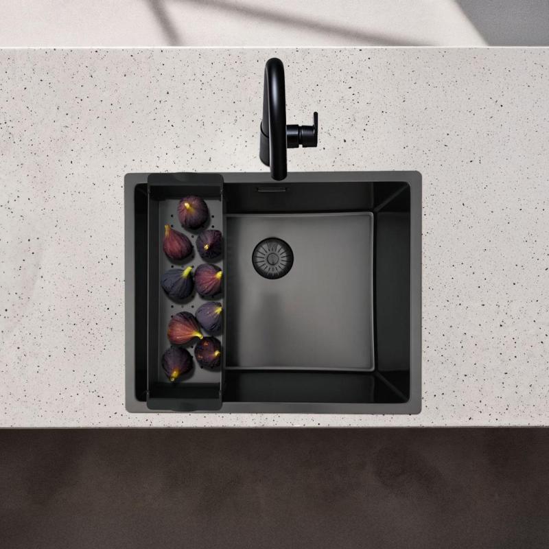 Pure.Sink Prestige bazin de inserție pentru chiuvetă Gun Metal PPGCL40-61
