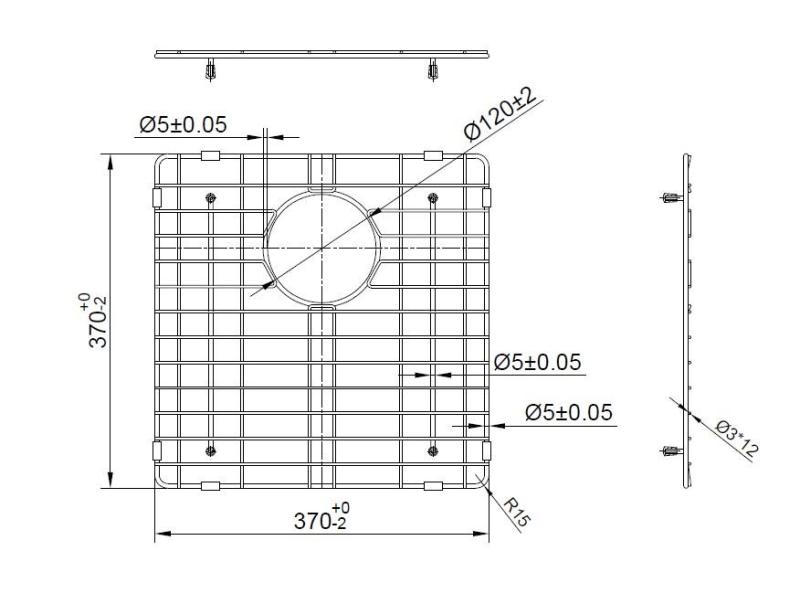Pure.Sink Prestige suport de bază 40 Gun Metal PPGGD40-61
