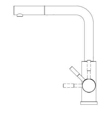 Pure.Sink Elite Steel Spark-S robinet de bucătărie din oțel inoxidabil cu duză extensibilă PS8041-02