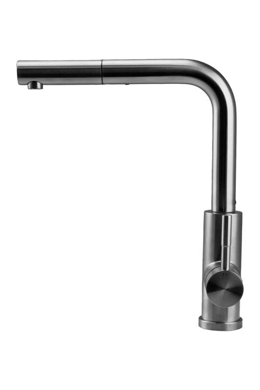 Pure.Sink Elite Steel Spark-S robinet de bucătărie din oțel inoxidabil cu duză extensibilă PS8041-02